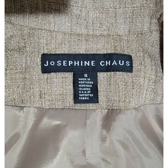 Josephine Chaus Button Down Rich Brown Expedition Blazer 16 Womens - Picture 4 of 9
